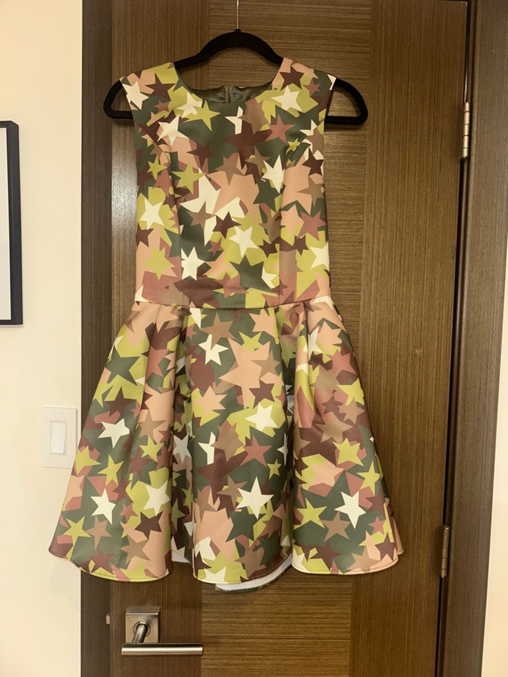 Elisabetta Franchi Star Print Satin dress size 40 worn once